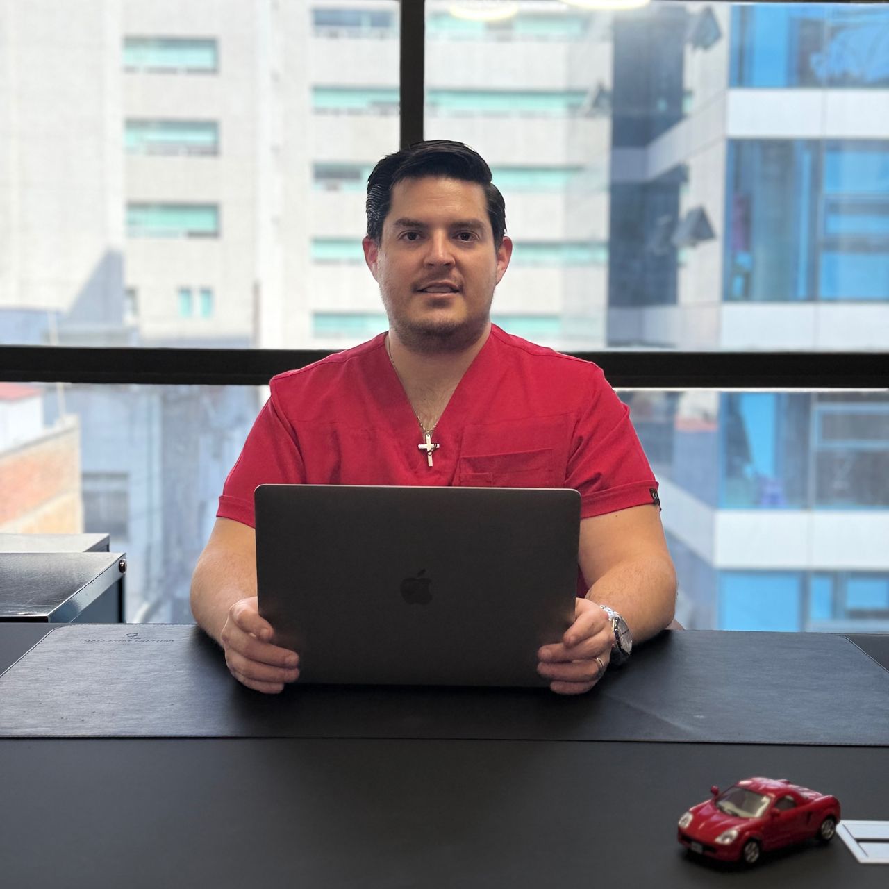 Dr. Rafael Trejo Cordova at his consultation office