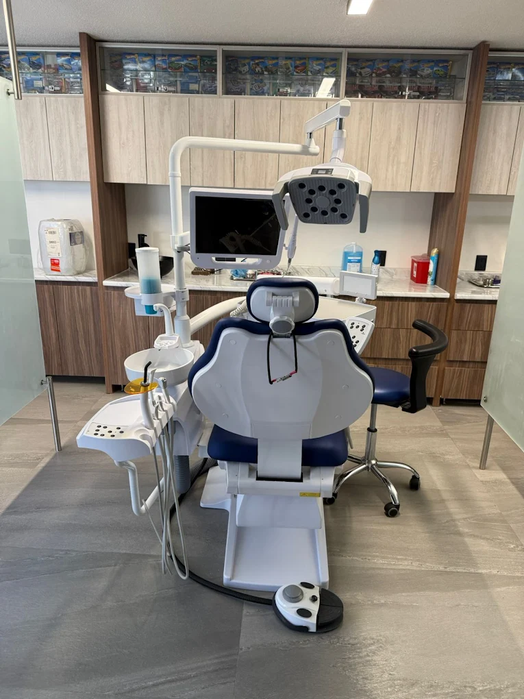 Dental chair with digital monitor